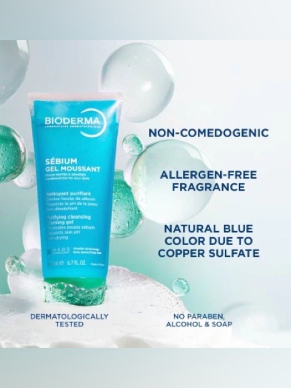Sebium Gel moussant NWat Gentle Purifying Soap-Free Foaming Gel  Cleanser 100 ml
